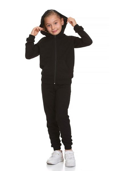 E-Trendy Set de trening cu glugă cu fermoar pentru fete