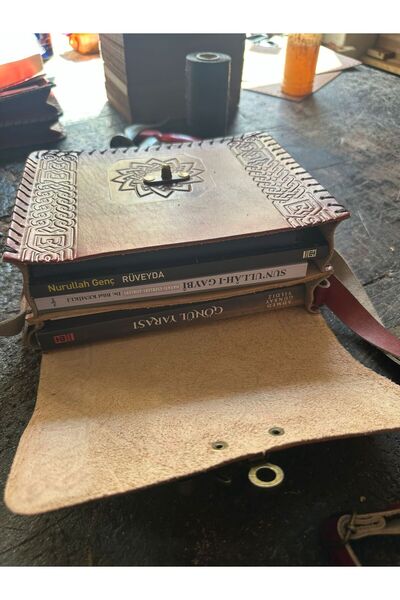 zarif atölye Δερμάτινη τσάντα - Κεντημένη με τριαντάφυλλο