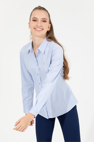 U.S. Polo Assn. Cămașă albastră pentru femei