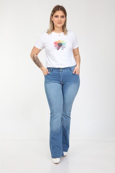 SERRA BÜYÜK BEDEN Plus Size Flared Leg Trousers