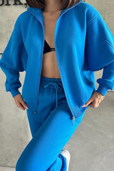 Neşeli Butik Jennifer NBG028 - Γυναικεία φόρμα μπλε φλις