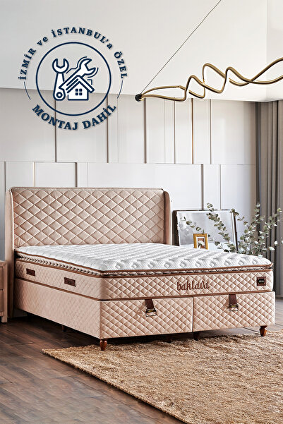 Niron Baklava Lüks Yatak Seti Çift Kişilik Ultra Ortopedik Sert Yatak Özel Ku...
