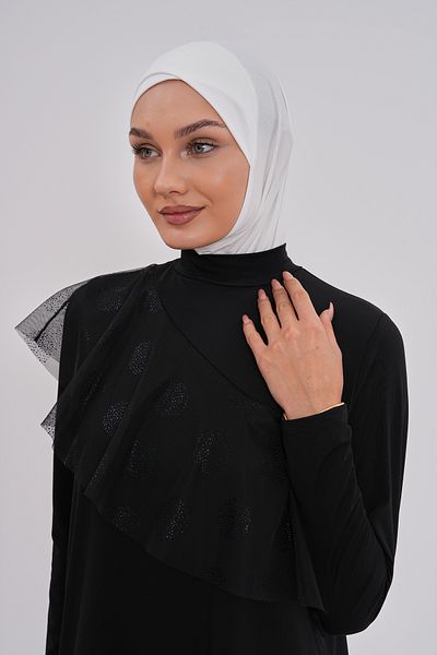 MAG FASHİON White Hijab Swimsuit Bonnet Shawl for Sea and Pool - Daily Use and Sports Bonnet Swimmer
