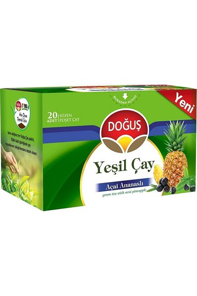 Doğuş Çay Green Tea with Açai-Pineapple 20X1.75 Gr