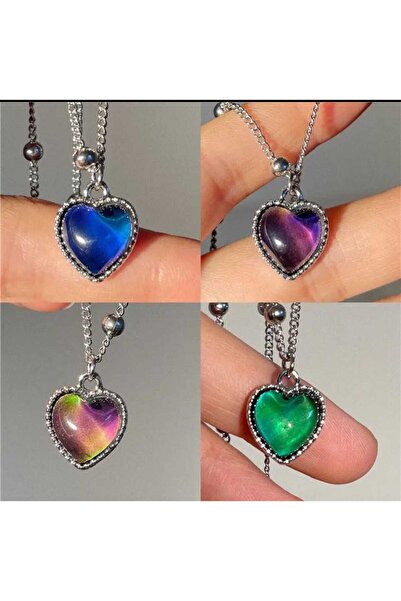 Beyna تغيير درجة الحرارة الحلو الشعور الحب القلب قلادة