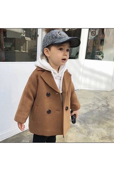 barin kids Палто с щамповано палто за бебета и деца