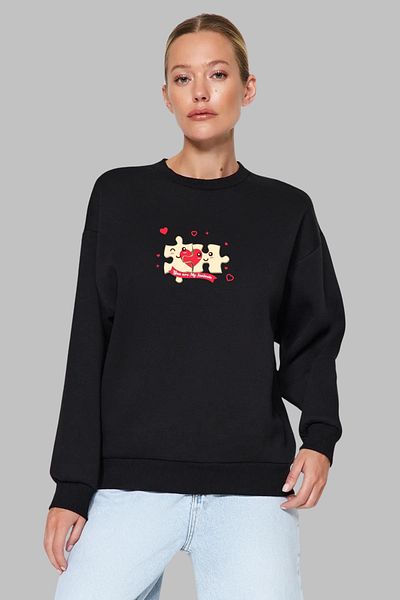 MAD COLLECTİON Hanorac cu mânecă lungă, unisex, cu croială obișnuită, cu mânecă lungă, cu imprimeu Soulmate