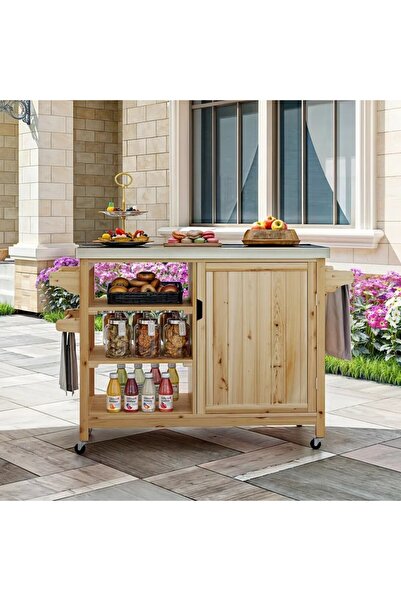 VARSTHREE Depolama Dolabı, Paslanmaz Çelik Tezgah ve Taşınabilir Izgara Masası