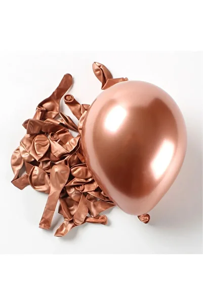 asöy Shiny Chrome Balloon - 5 Inch Small Size, 10 Pieces Kalisan Chrome Copper
