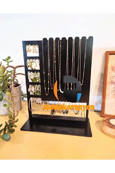 tsddekorasyon Tsd Dekorasyon Siyah Ahşap Takı/ Kolye/küpe Standı