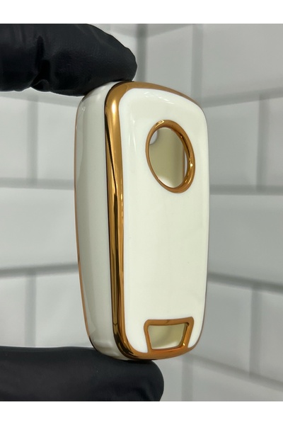 BARKAS ELEKTRONİK Opel Astra Corsa Insignia Mokka Zafira Nano Key Case White - Gold