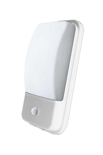 ACK Ah07-05300 3000k White LED Wall Sconce - 20w Daylight, IP44 Sensor