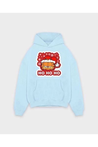 MAD COLLECTİON Unisex Hoodie κανονική εφαρμογή μακρυμάνικο φούτερ Garfield με στάμπα με κουκούλα Oversize βαμβακερό