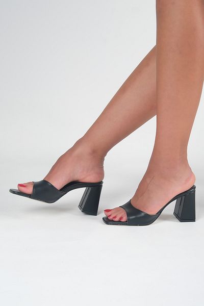 Ömer Ediz Shoes Кожени пантофи Luna с покритие - 9 см