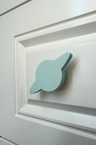 Pomerol Mâner pentru dulap Blue Planet - Mâner pentru mobilier distractiv și durabil pentru camera copiilor, bucătărie și baie