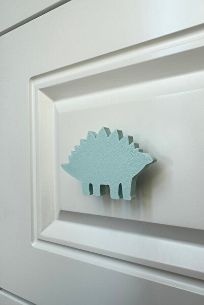 Pomerol Μπλε λαβή ντουλαπιού Dino 5 - Μοντέρνα, υπέροχη και ανθεκτική λαβή επίπλων για παιδικό δωμάτιο, κουζίνα και μπάνιο