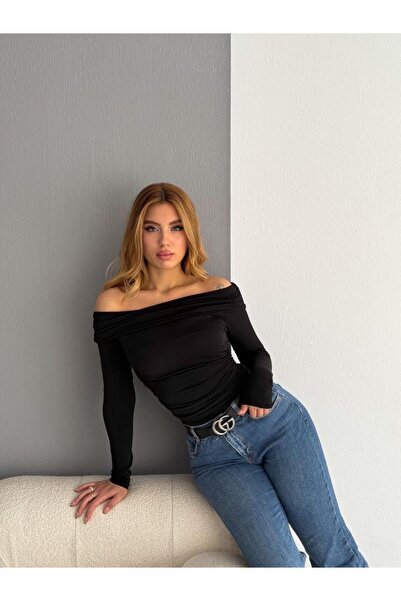 LULU LOOK مادونا طوق بلوزة