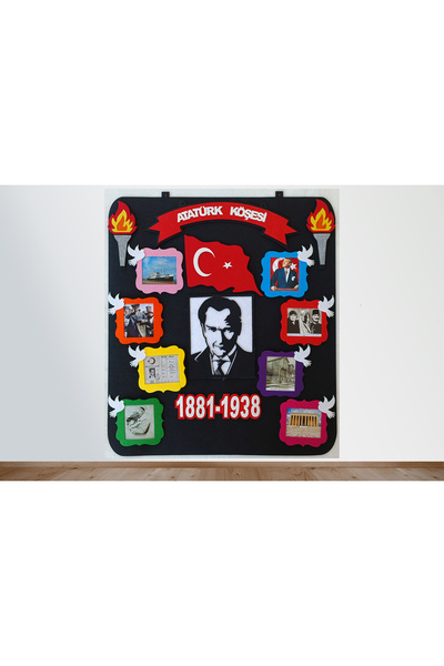 elif'le tasarim keçeden eğitim materyalleri Atkp27 Atatürk Köşesi Panosu Zemi...
