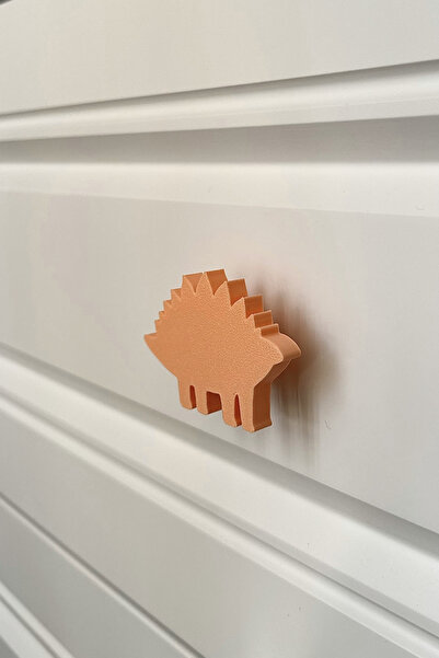 Pomerol Πορτοκαλί λαβή ντουλαπιού Dino 5 - Μοντέρνα και υπέροχη λαβή επίπλων για παιδικό δωμάτιο, κουζίνα και μπάνιο