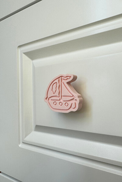 Pomerol Mâner pentru dulap Pink Sailboat - Mâner modern și decorativ pentru c...