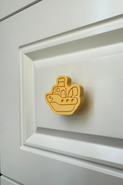 Pomerol Mâner galben pentru dulap - Mâner decorativ și durabil pentru camerele copiilor și dulapurile