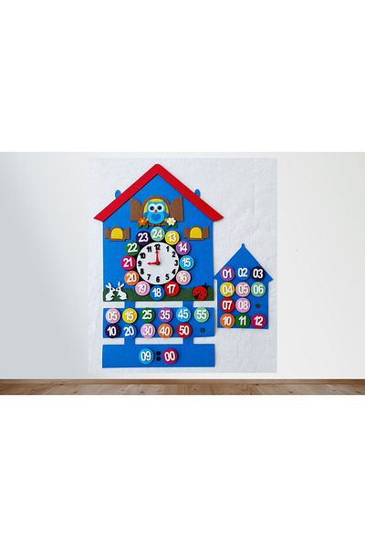 elifletasarim INTERACTIVE WATCH (educational material from felt)