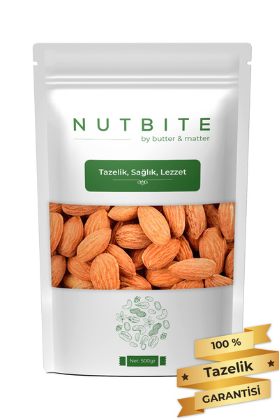 NUTBITE Premium Çiğ Badem İçi 500gr - Taptaze Yeni Mahsül - Sağlıklı Atıştırm...