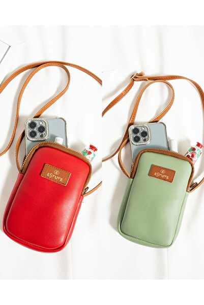 ESTUTE Унісекс сумка для телефону з 2 пакетами, що регулюється через плече