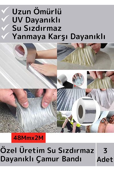 Wintoup 3 Pieces Waterproof and Heat Resistant Ultra Strong Aluminum Repair Tape Mud Tape