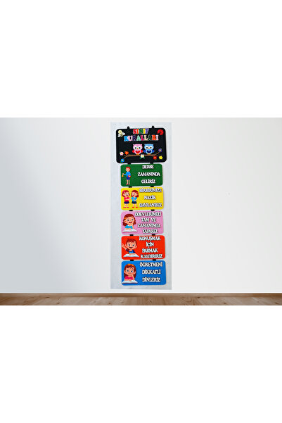 elifletasarim SINIF KURALLARI PANOSU BAYKUSLU ( Keçeden eğitim materyalleri)