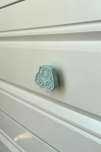 Pomerol Mâner albastru pentru dulap auto - Mâner modern și distractiv pentru mobilier pentru dulapuri pentru copii, bucătărie și baie