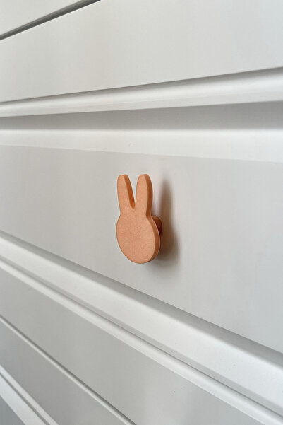 Pomerol Orange Rabbit Cabinet Handle - Modern, Cheerful Furniture Handle for Children's Room, Kitchen and Bathroom, Dh