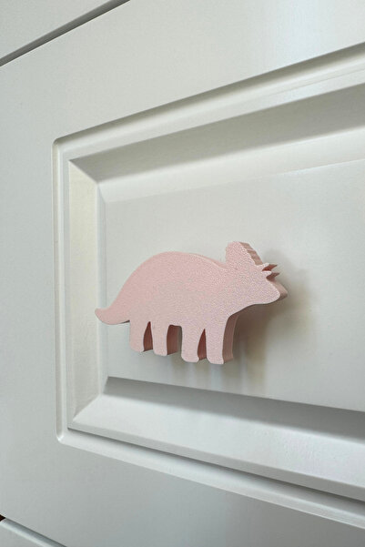 Pomerol Ροζ λαβή ντουλαπιού Dino 6 - Μοντέρνα και υπέροχη λαβή επίπλων για παιδικό δωμάτιο, κουζίνα και μπάνιο