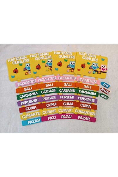 elifletasarim Haftanın Günleri Panosu(KEÇEDEN EĞİTİM MATERYALİ) N0000043