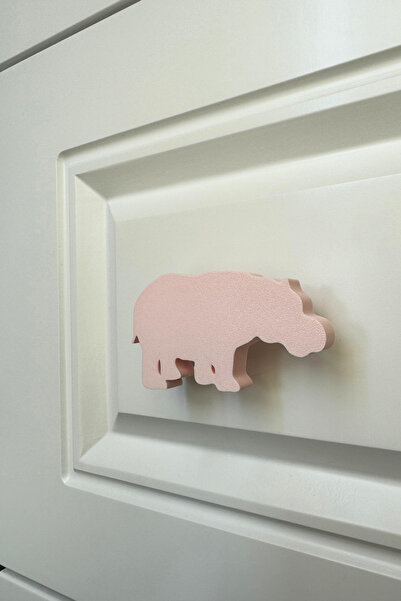 Pomerol Mâner pentru dulap Hipopotam roz - Mâner modern și durabil pentru mob...