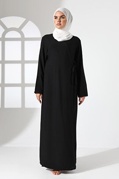 ÖNE BUTİK Φόρεμα προσευχής βισκόζης - Γυναικείο, Δέσιμο στο πλάι, Λικάπα