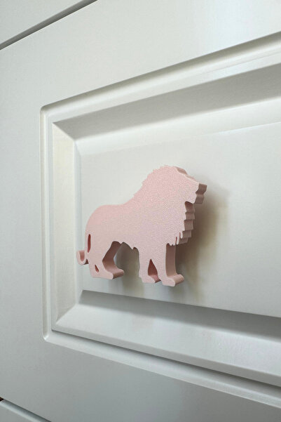 Pomerol Mâner pentru dulap Pink Lion - Mâner de mobilier elegant, distractiv ...