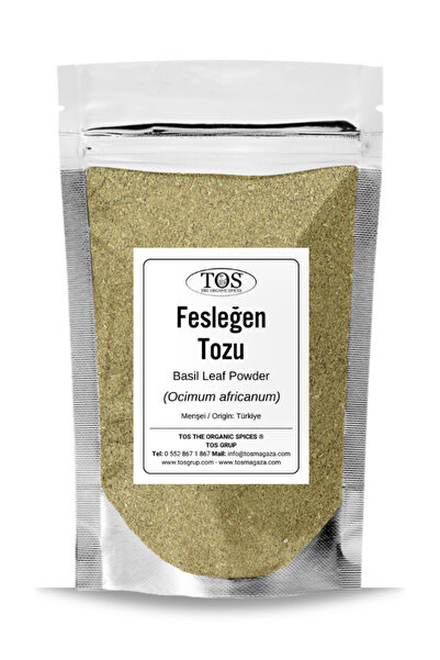 TOS The Organic Spices Fesleğen Yaprağı Tozu 50 gr (1. Kalite) Ocimum african...