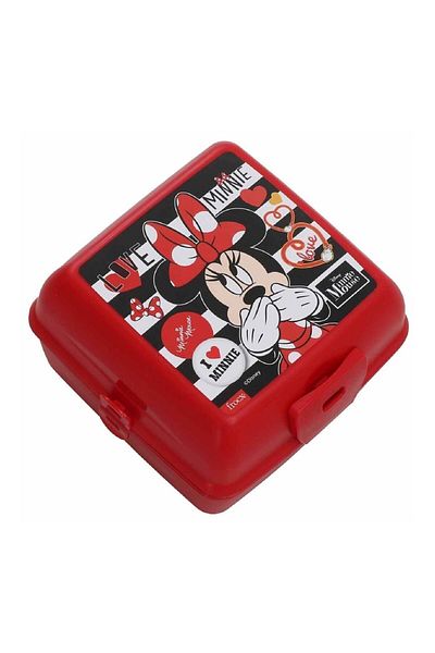 Minnie Mouse Red 4 Compartment Plastic Lunch Box - OTTO-42556