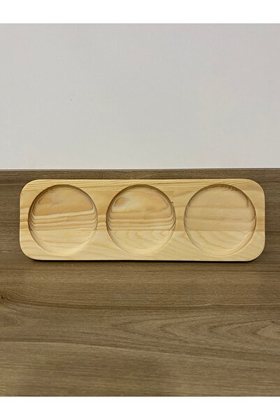 Smyak 3 Bölmeli Yağdanlık Altlığı Dekoratif Yağdanlık 26x9