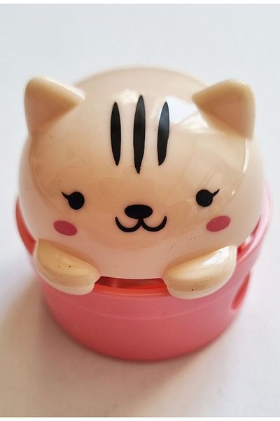 Modellino Top Opening Lid Teddy Bear Shaped 2-Piece Pencil Sharpener - 1 Piece with Color Options