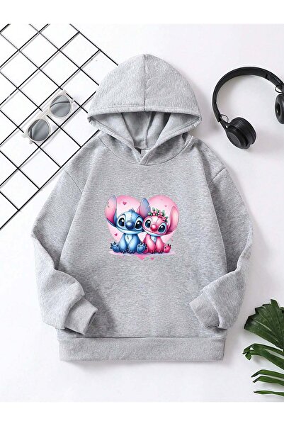 YUNAYT Παιδική μπλούζα με κουκούλα με στάμπα