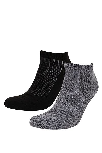 DeFacto Men's 2-Piece Cotton Short Sports Socks C6738Axns
