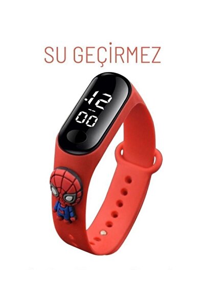 DZC KUZENLER AVM Dijital Dokunmatik Su Geçirmez Figürlü Çocuk Kol Saat Slikon...