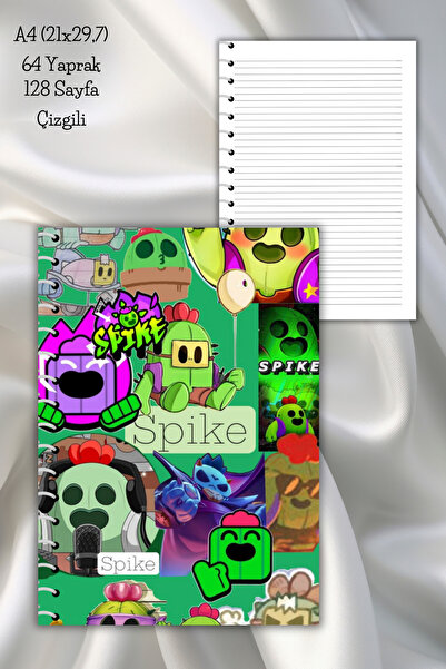daily notebook Brawl Stars A4 Çizgili Defter |pvc Kapak | 128 Sayfa | 80gr Kaliteli Kağıt |not Defteri (21X29,7 CM)