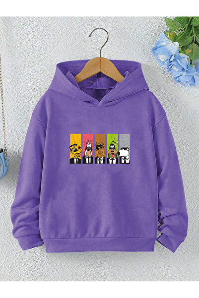 YUNAYT Hanorac pentru copii cu glugă imprimat