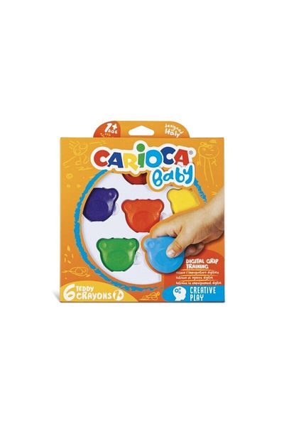 CARIOCA 6-Piece Baby Teddy Crayons - Crayon