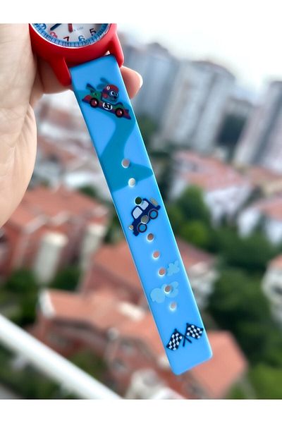 Cockpit Boy - Blue Silicone Watch Bracelet with Numbers Suitable for Marine Use