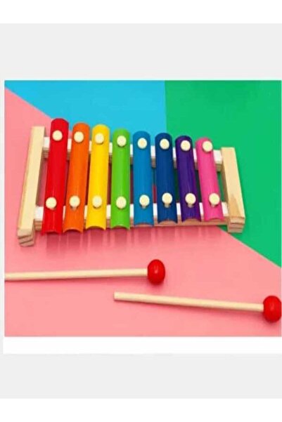 Şahinhome Eğitici Ahşap Ksilofon 8 Nota 8 ton 25 Cm 8 Tuşlu Sesli Selefon-ksi...