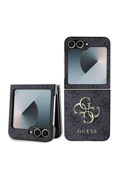 Guess Galaxy Z Fold 6 Uyumlu Kılıf Guess  Lisanslı Leather Metal Logo Kapak K...